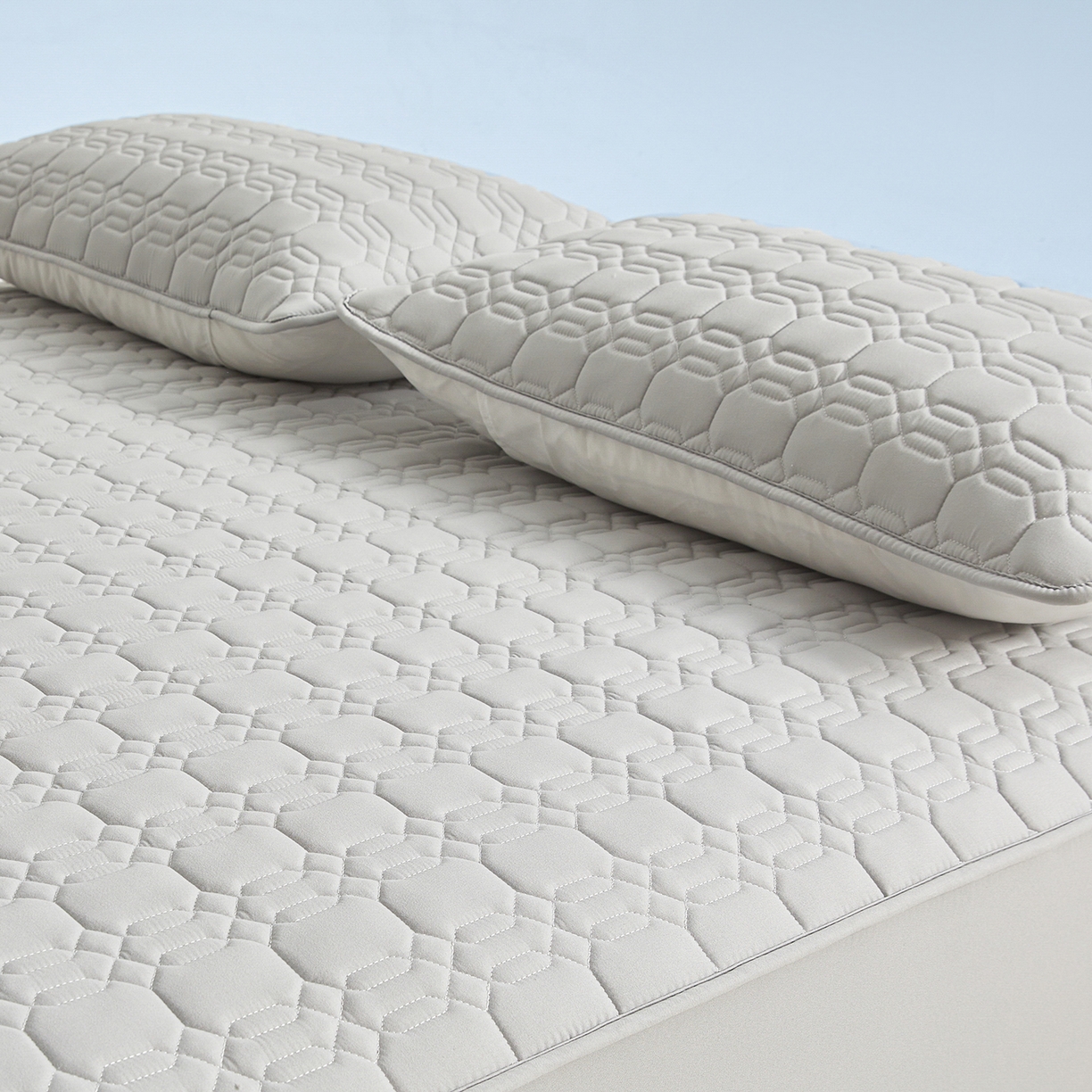 91家纺网 家纺一手货源 找家纺 曼陀罗 2025新款大豆纤维深睡床笠 星河灰