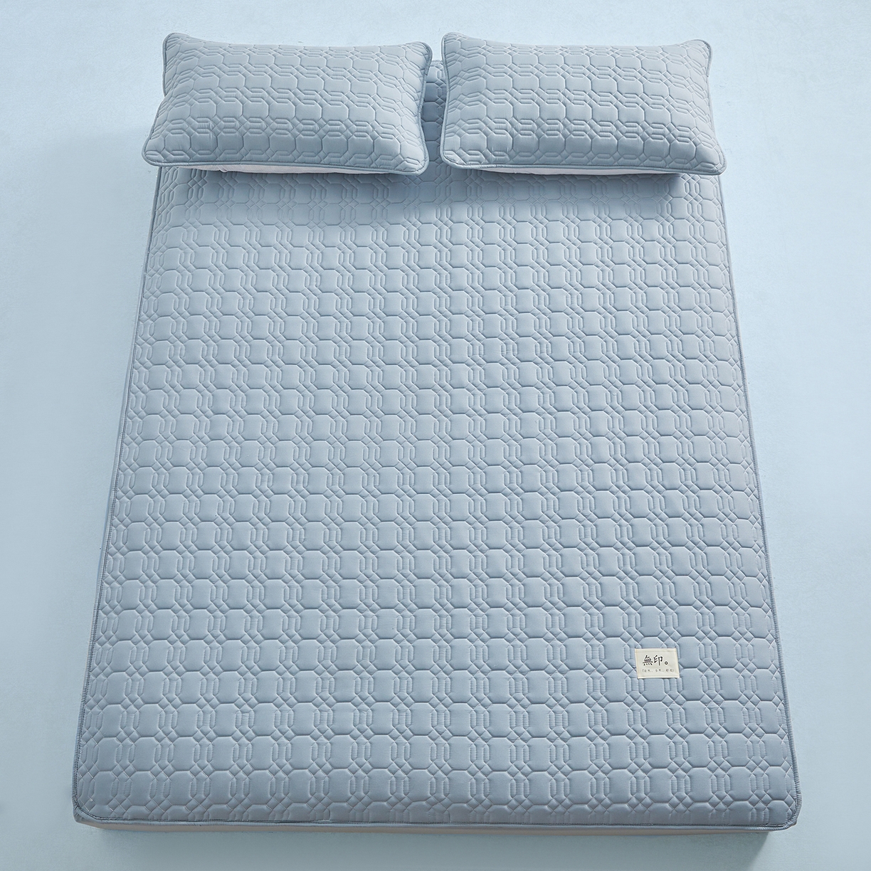 91家纺网 家纺一手货源 找家纺 曼陀罗 2025新款大豆纤维深睡床笠 秋波蓝