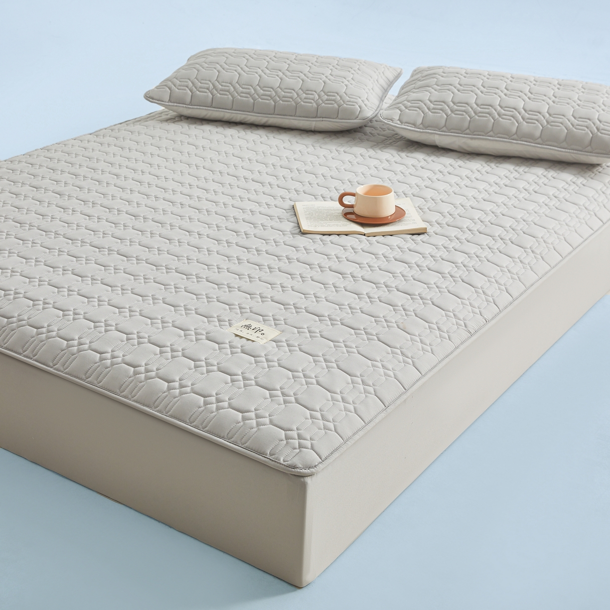 91家纺网 家纺一手货源 找家纺 曼陀罗 2025新款大豆纤维深睡床笠 星河灰