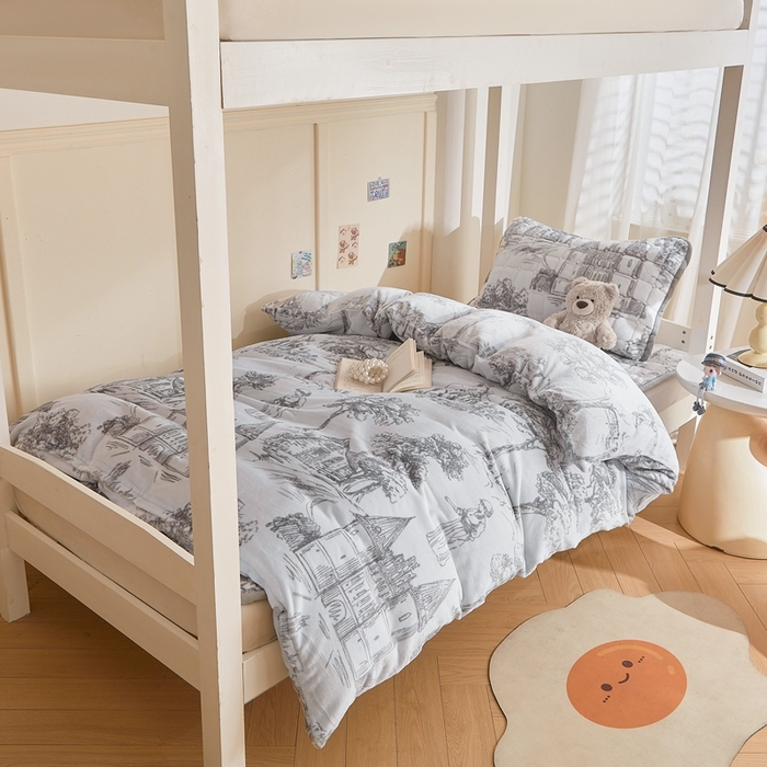 91家纺网 家纺一手货源 找家纺 （总）雅萱家纺 2025新款牛奶绒学生床垫三件套