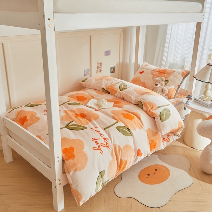 91家纺网 家纺一手货源 找家纺 （总）雅萱家纺 2025新款牛奶绒学生床垫三件套