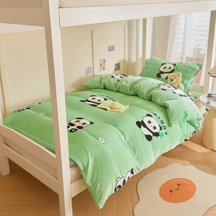 91家纺网 家纺一手货源 找家纺 （总）雅萱家纺 2025新款牛奶绒学生床垫三件套