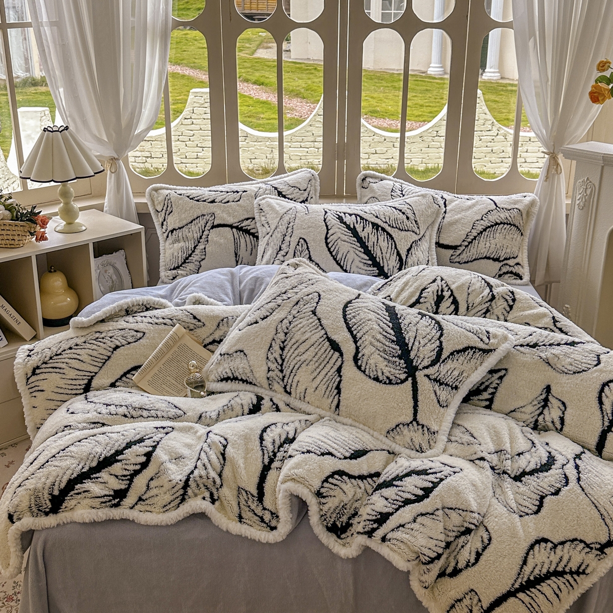 91家纺网 家纺一手货源 找家纺 新印象 2025新款阳离子绒牛奶绒保暖四件套 包边款阳离子绒-樊林米色