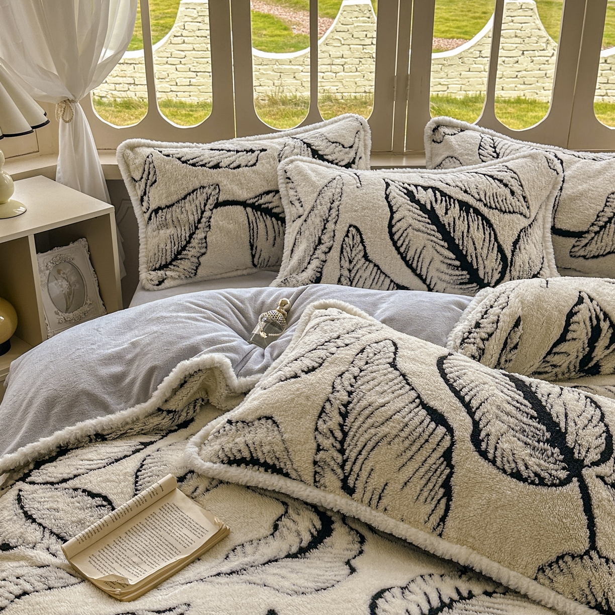 91家纺网 家纺一手货源 找家纺 新印象 2025新款阳离子绒牛奶绒保暖四件套 包边款阳离子绒-樊林米色