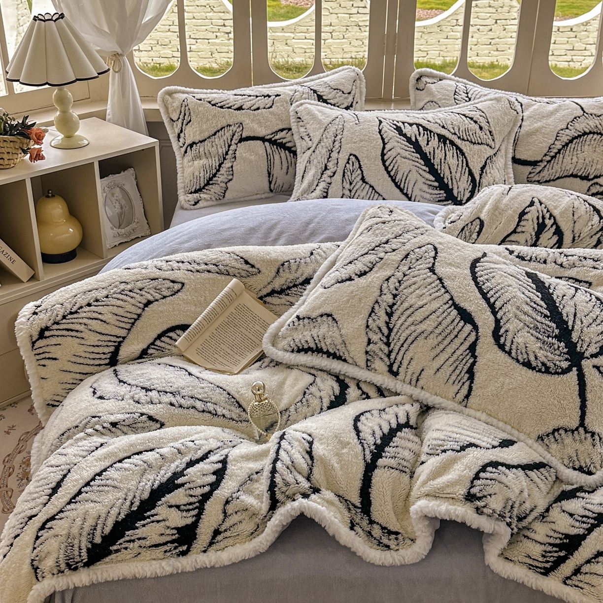 91家纺网 家纺一手货源 找家纺 新印象 2025新款阳离子绒牛奶绒保暖四件套 包边款阳离子绒-樊林米色