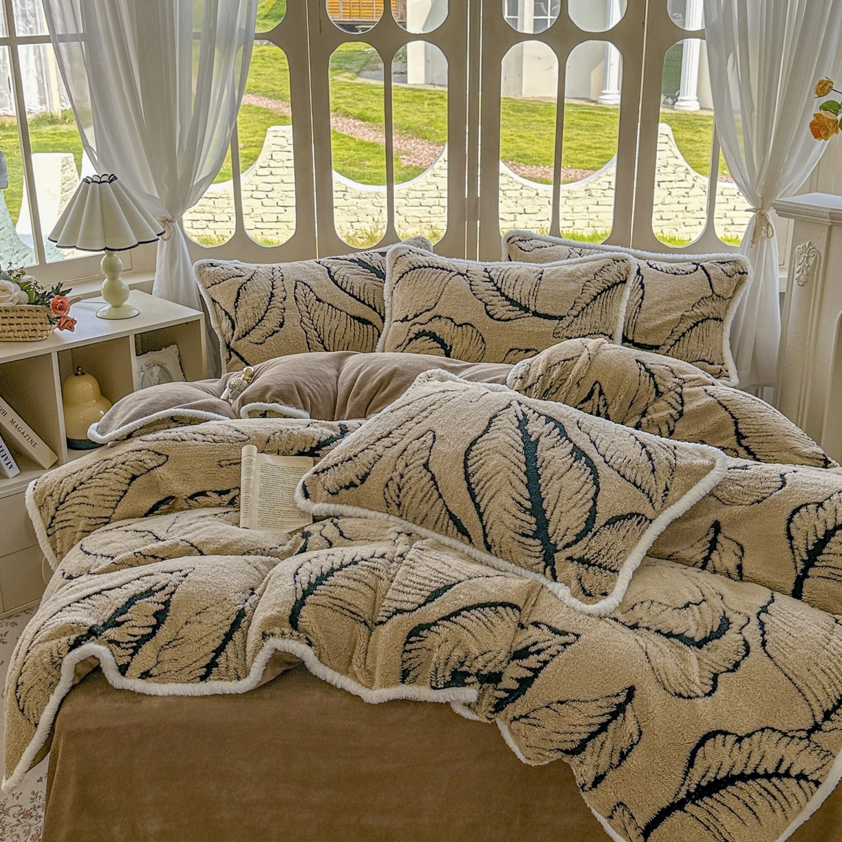 91家纺网 家纺一手货源 找家纺 新印象 2025新款阳离子绒牛奶绒保暖四件套 包边款阳离子绒 -樊林驼