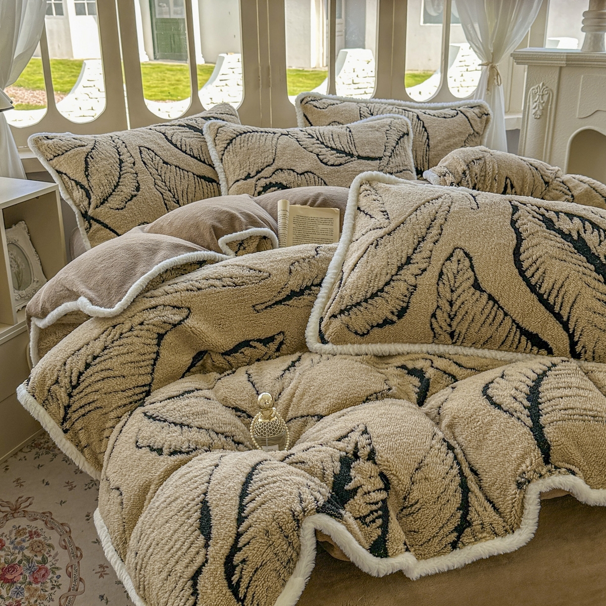 91家纺网 家纺一手货源 找家纺 新印象 2025新款阳离子绒牛奶绒保暖四件套 包边款阳离子绒 -樊林驼