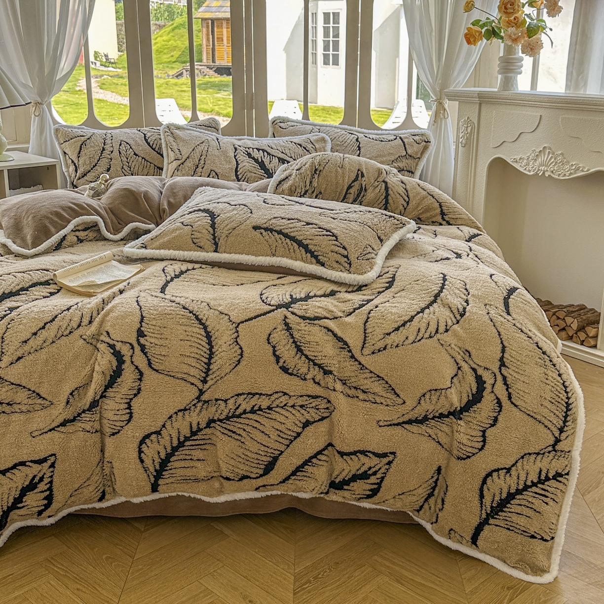 91家纺网 家纺一手货源 找家纺 新印象 2025新款阳离子绒牛奶绒保暖四件套 包边款阳离子绒 -樊林驼