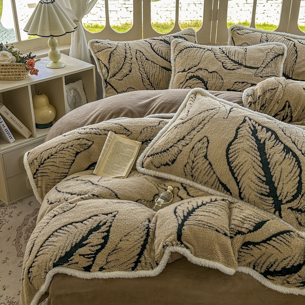 91家纺网 家纺一手货源 找家纺 新印象 2025新款阳离子绒牛奶绒保暖四件套 包边款阳离子绒 -樊林驼