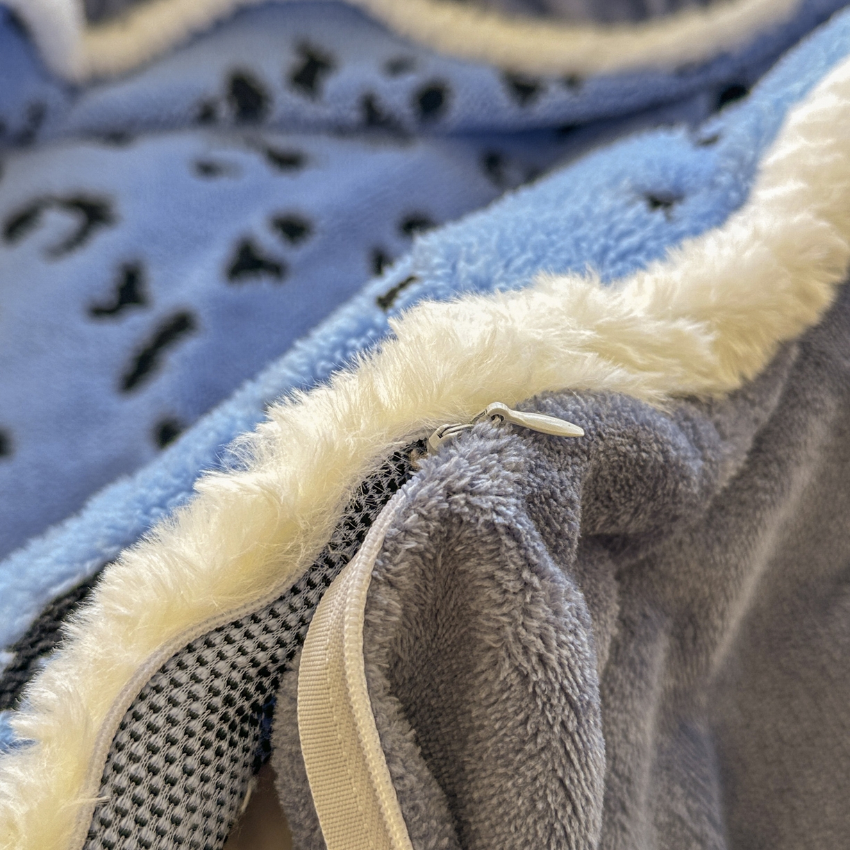 91家纺网 家纺一手货源 找家纺 新印象 2025新款阳离子绒牛奶绒保暖四件套 包边款阳离子绒-斑豹蓝