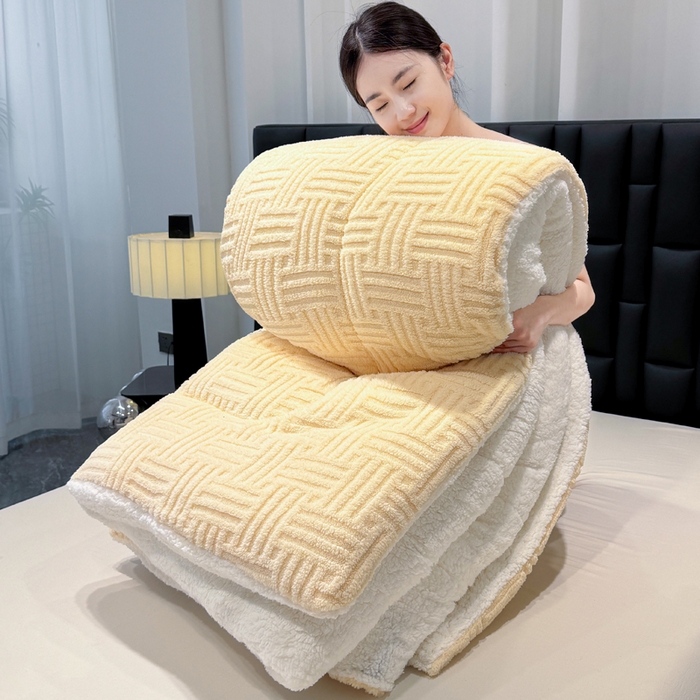 91家纺网 家纺一手货源 找家纺 （总）蓝冰家纺 2025新款塔芙绒提花毛毯