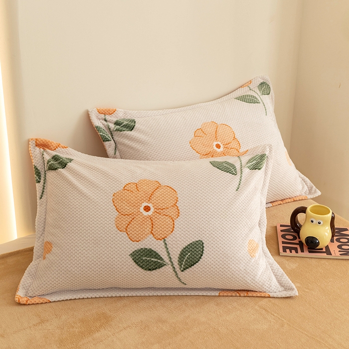 91家纺网 家纺一手货源 找家纺 （总）倾慕家纺 2025新款立体菠萝格印花单枕套