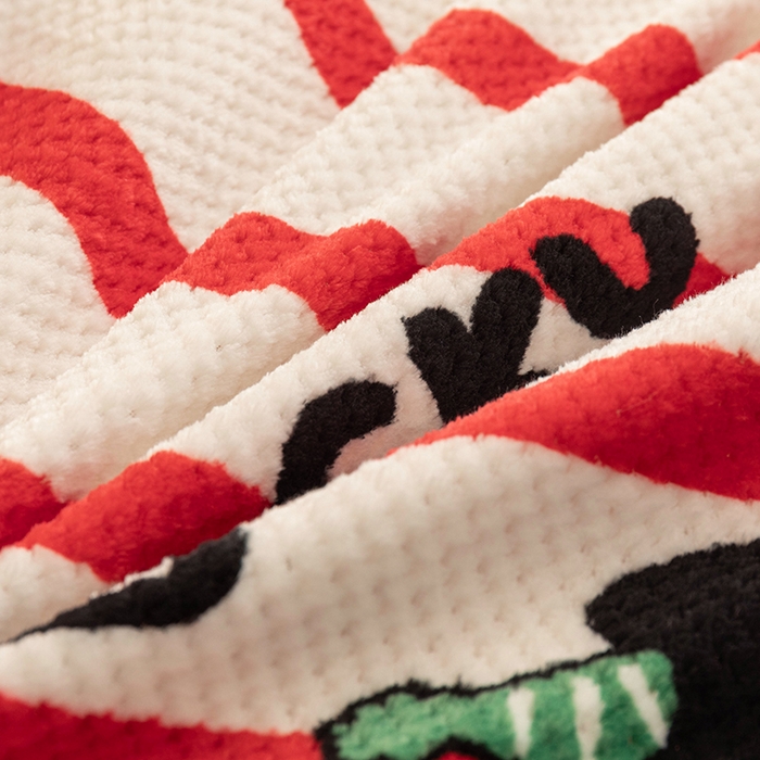 91家纺网 家纺一手货源 找家纺 倾慕家纺 2026新款立体菠萝格印花单枕套 红黑猫