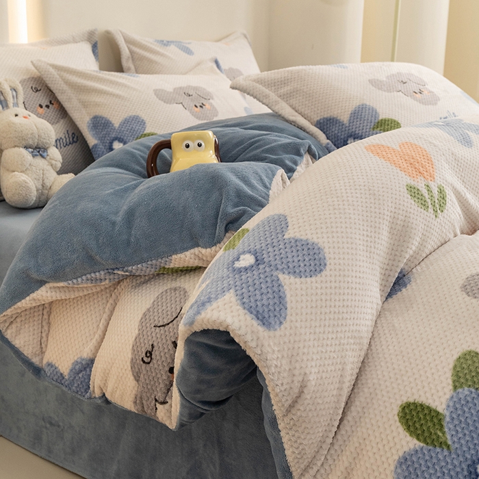 91家纺网 家纺一手货源 找家纺 倾慕家纺 2026新款立体菠萝格印花单枕套 考拉狗