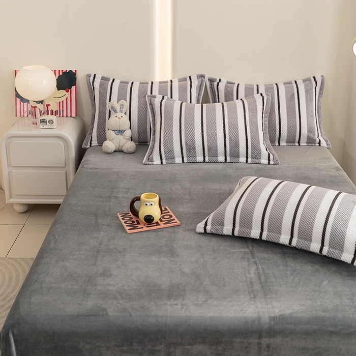 91家纺网 家纺一手货源 找家纺 倾慕家纺 2026新款立体菠萝格印花单枕套 挪威灰