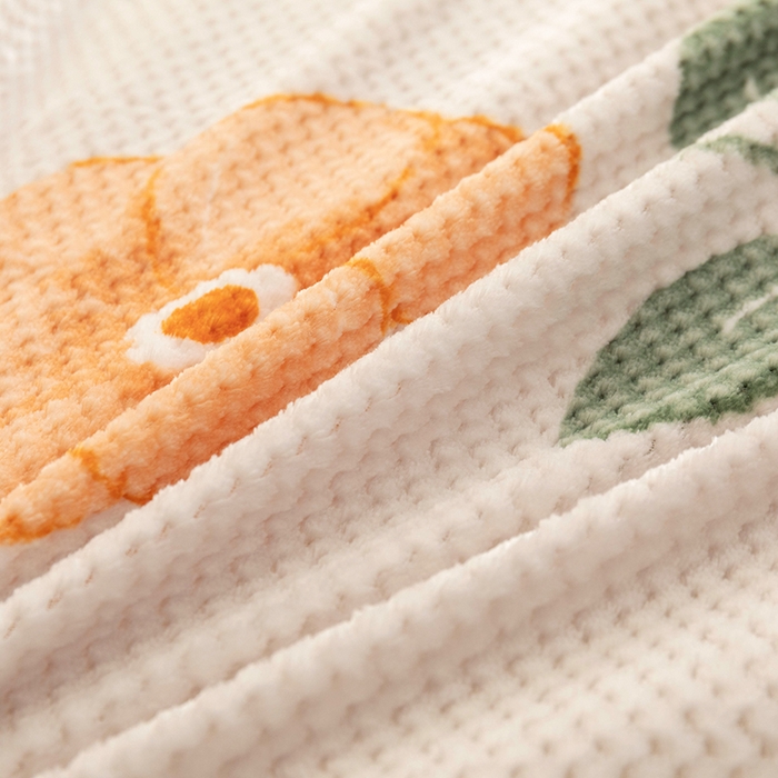 91家纺网 家纺一手货源 找家纺 倾慕家纺 2026新款立体菠萝格印花单枕套 黄小花