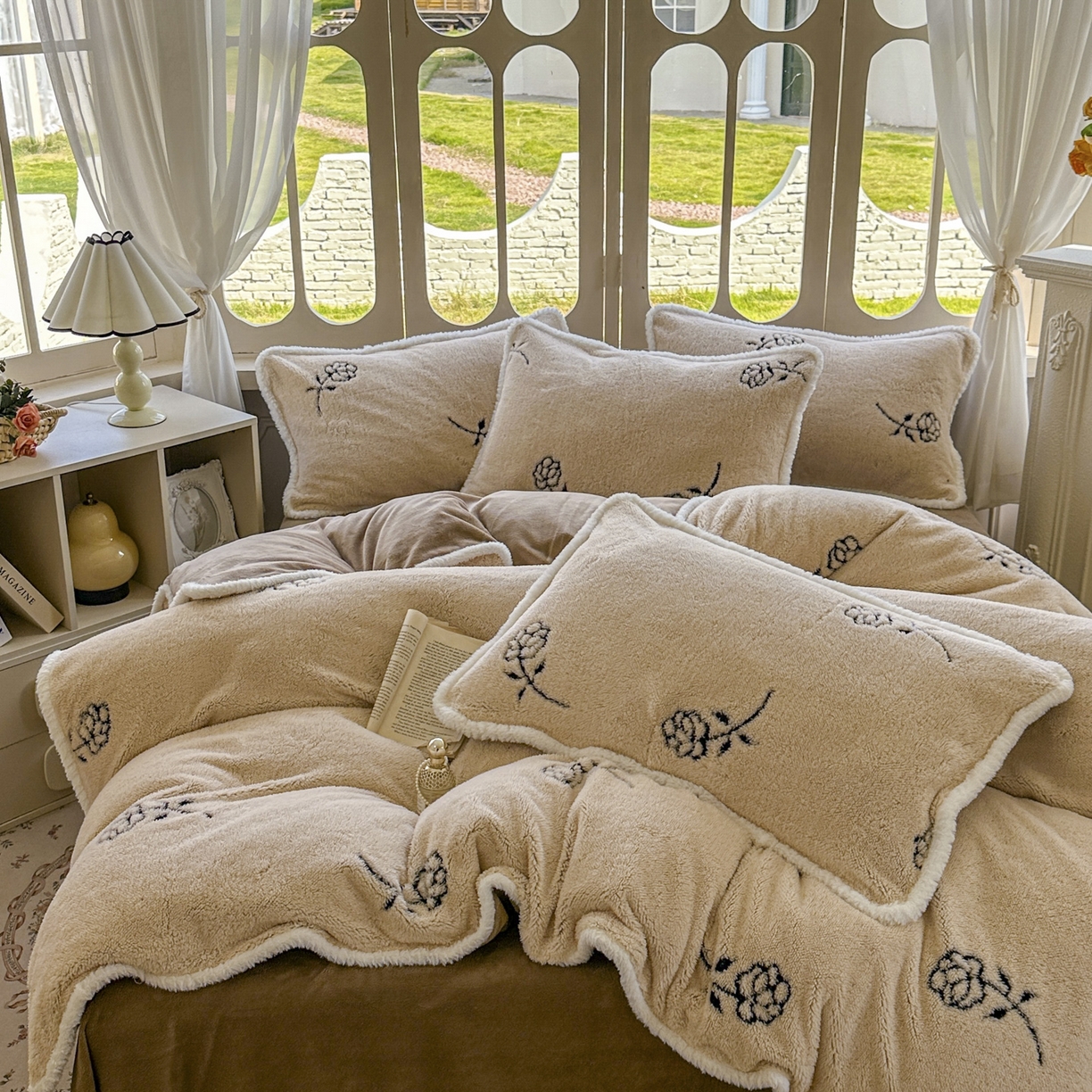 91家纺网 家纺一手货源 找家纺 新印象 2025新款阳离子绒牛奶绒保暖四件套 包边款阳离子绒-赫本