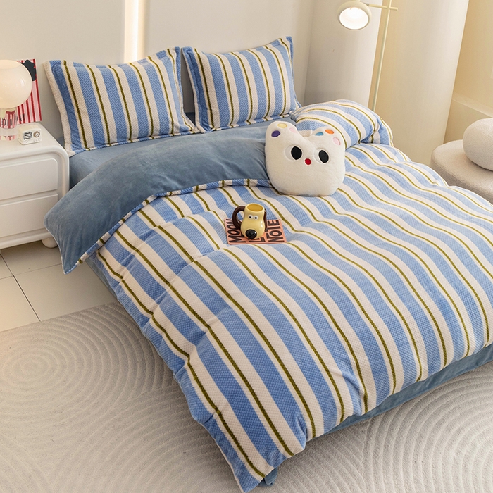 91家纺网 家纺一手货源 找家纺 倾慕家纺 2026新款立体菠萝格印花单枕套 挪威蓝