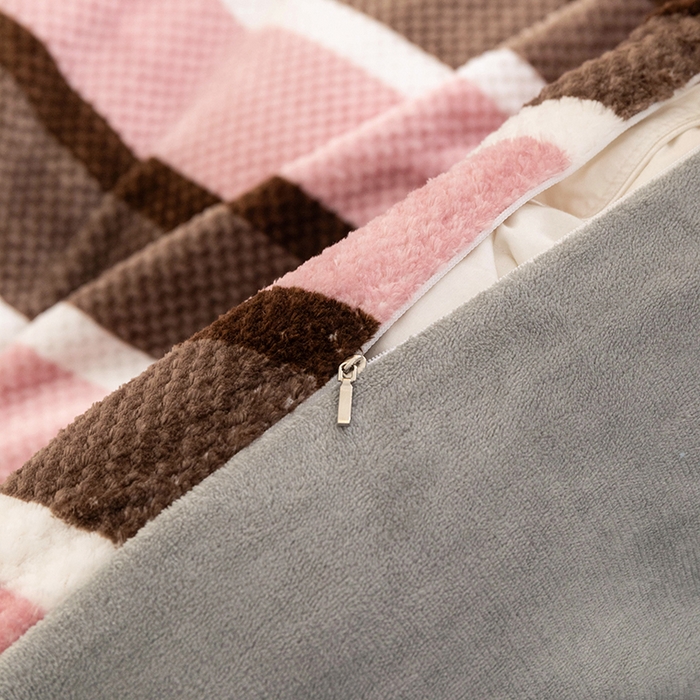 91家纺网 家纺一手货源 找家纺 倾慕家纺 2026新款立体菠萝格印花单枕套 自由粉