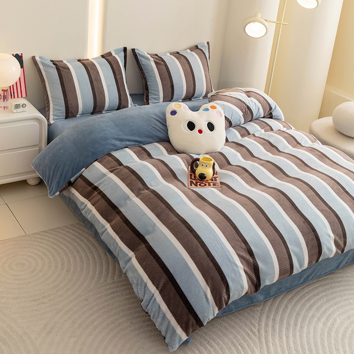 91家纺网 家纺一手货源 找家纺 倾慕家纺 2026新款立体菠萝格印花单枕套 自由蓝