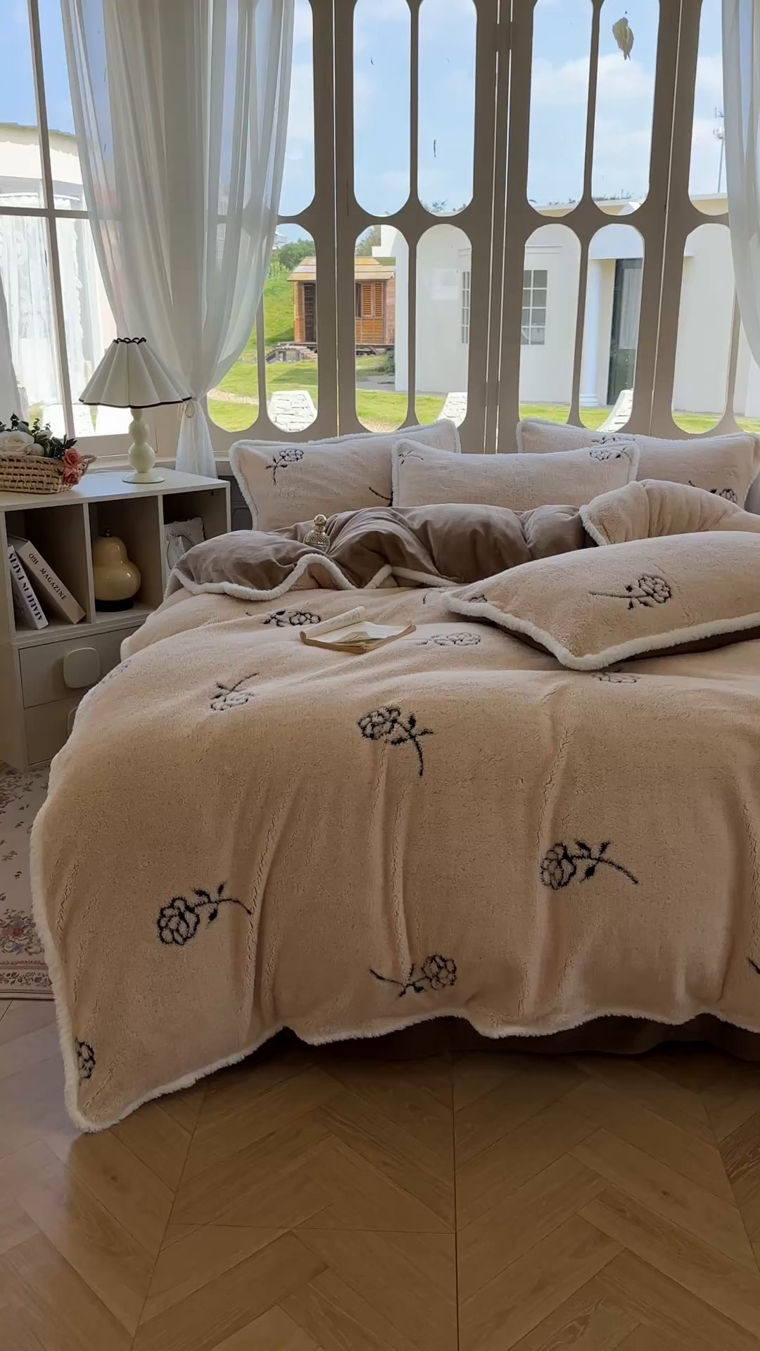 91家纺网 家纺一手货源 找家纺 新印象 2025新款阳离子绒牛奶绒保暖四件套 包边款阳离子绒-赫本