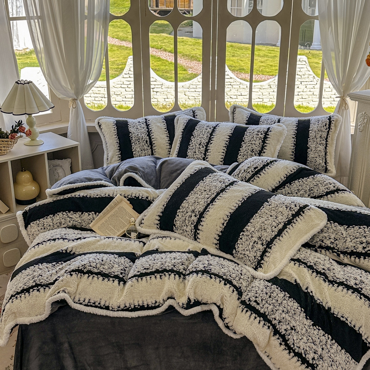 91家纺网 家纺一手货源 找家纺 新印象 2025新款阳离子绒牛奶绒保暖四件套 包边款阳离子绒-里维斯