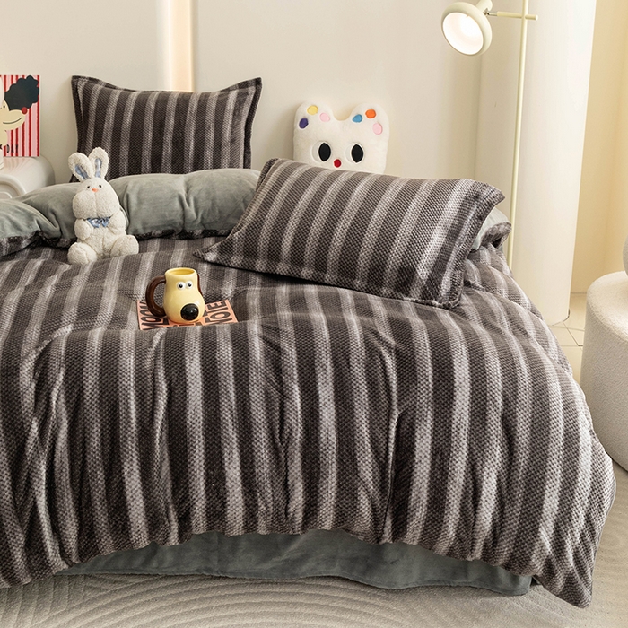 91家纺网 家纺一手货源 找家纺 倾慕家纺 2026新款立体菠萝格印花单枕套 个性灰