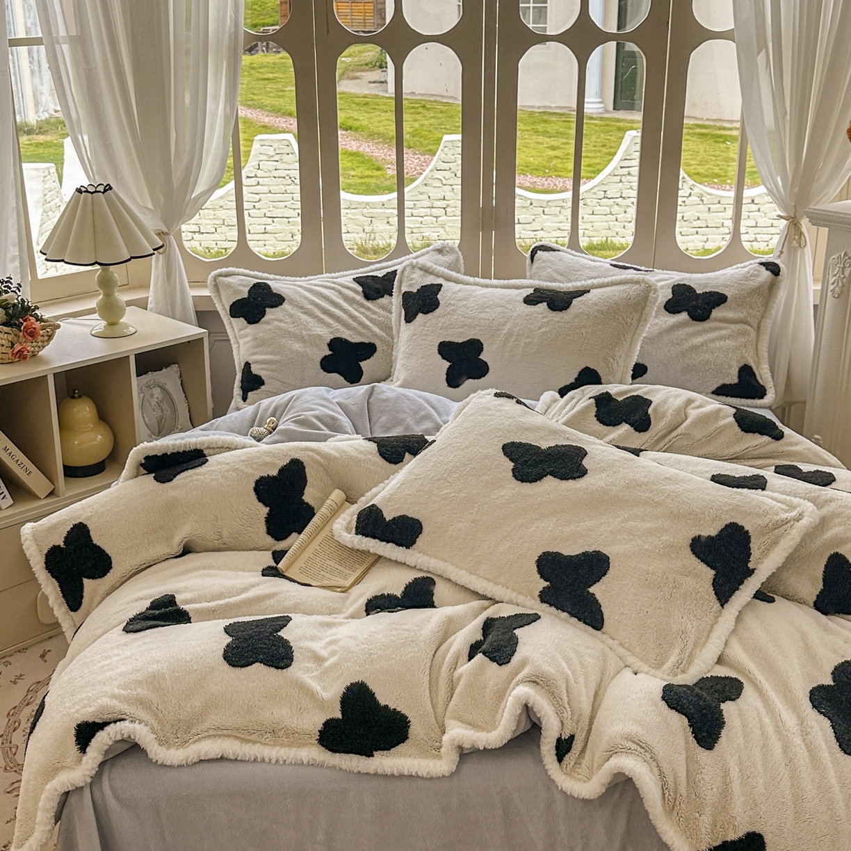 91家纺网 家纺一手货源 找家纺 新印象 2025新款阳离子绒牛奶绒保暖四件套 包边款阳离子绒-琳蝶