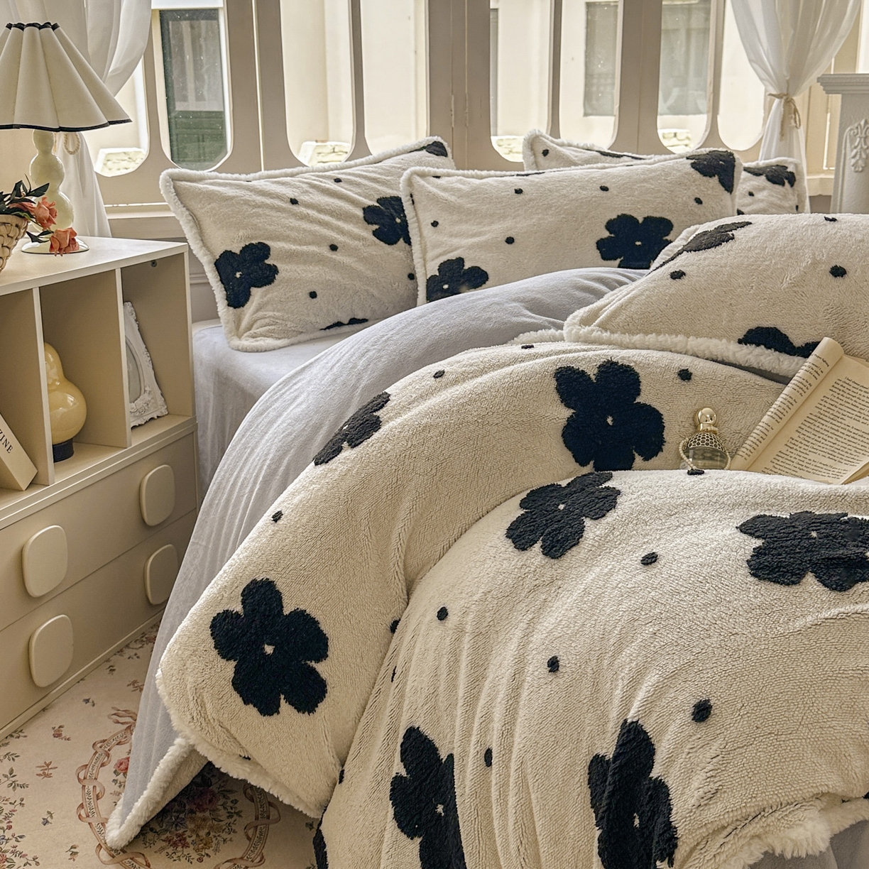 新印象 2025新款阳离子绒牛奶绒保暖四件套 包边款阳离子绒-慕朵