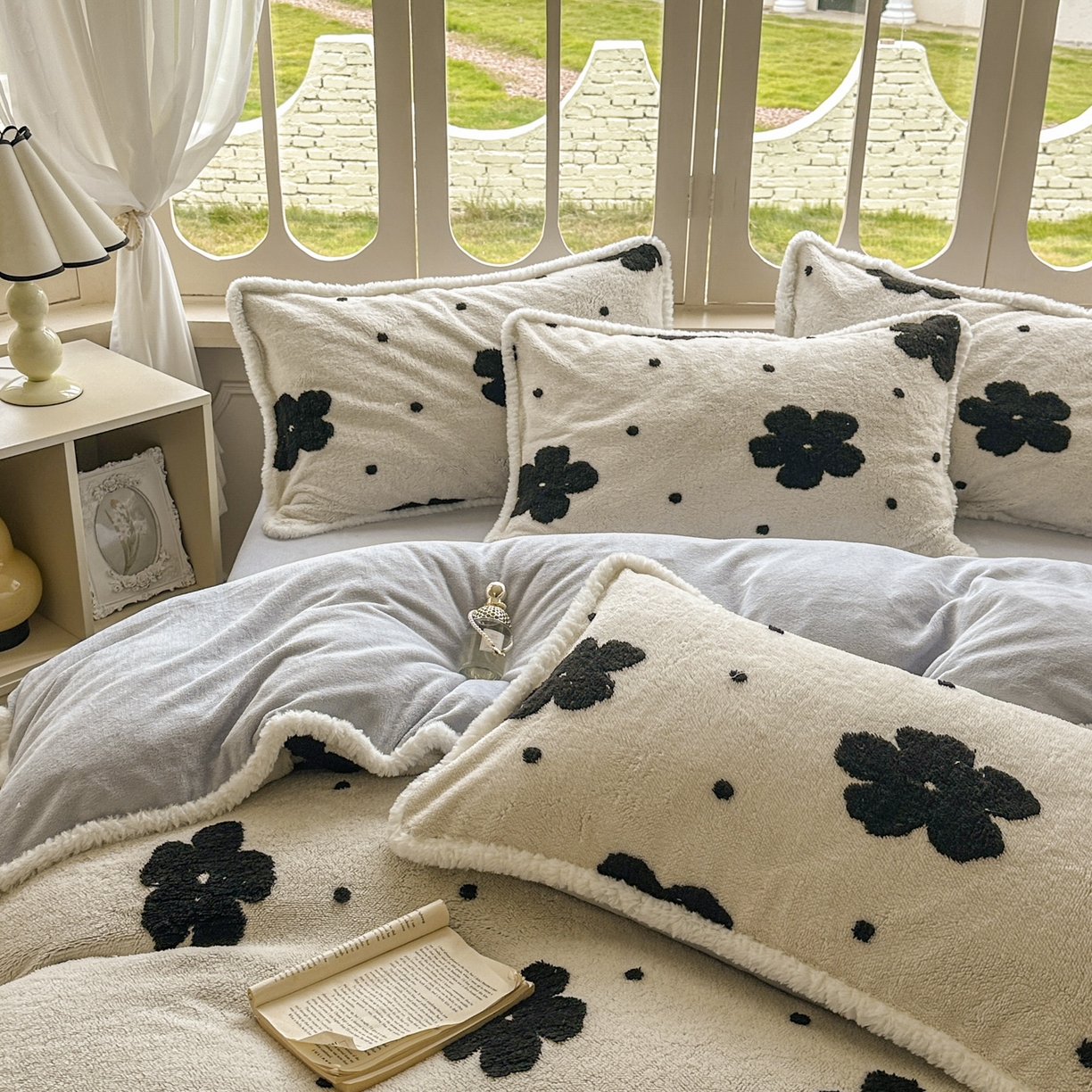 91家纺网 家纺一手货源 找家纺 新印象 2025新款阳离子绒牛奶绒保暖四件套 包边款阳离子绒-慕朵