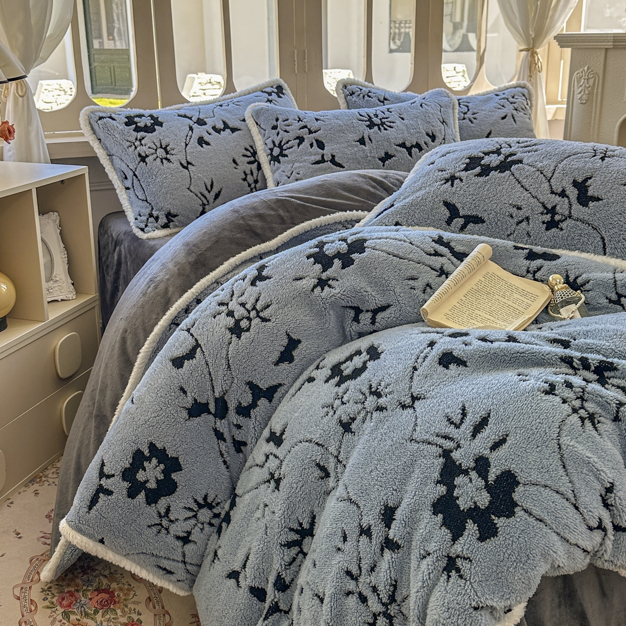 新印象 2025新款阳离子绒牛奶绒保暖四件套 包边款阳离子绒-缇娜