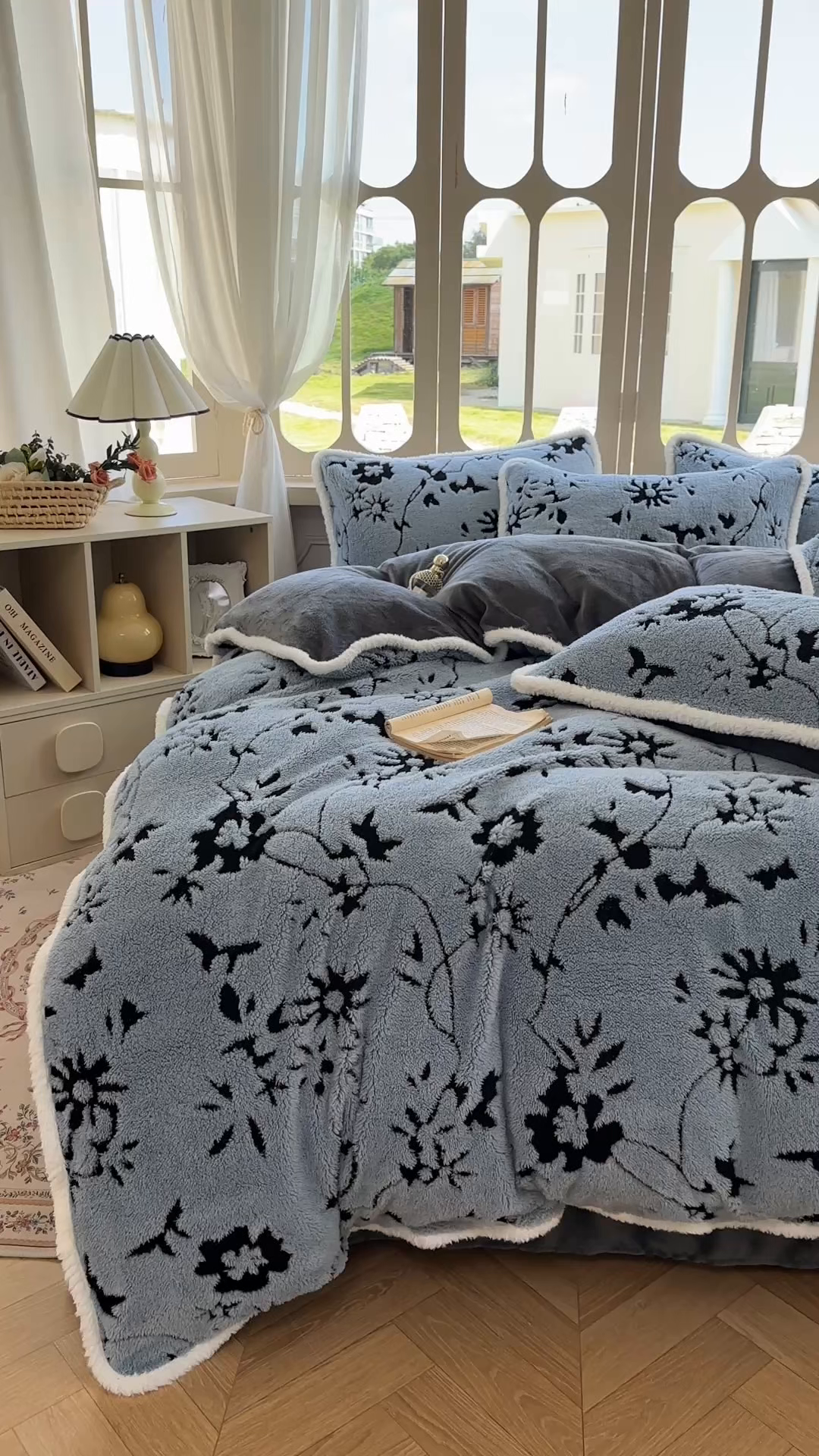 91家纺网 家纺一手货源 找家纺 新印象 2025新款阳离子绒牛奶绒保暖四件套 包边款阳离子绒-缇娜