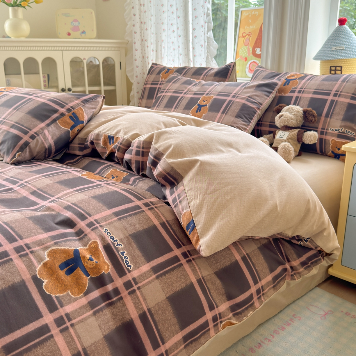 91家纺网 家纺一手货源 找家纺 （总）清雅福 2026春夏新品全棉13070萌趣系列四件套