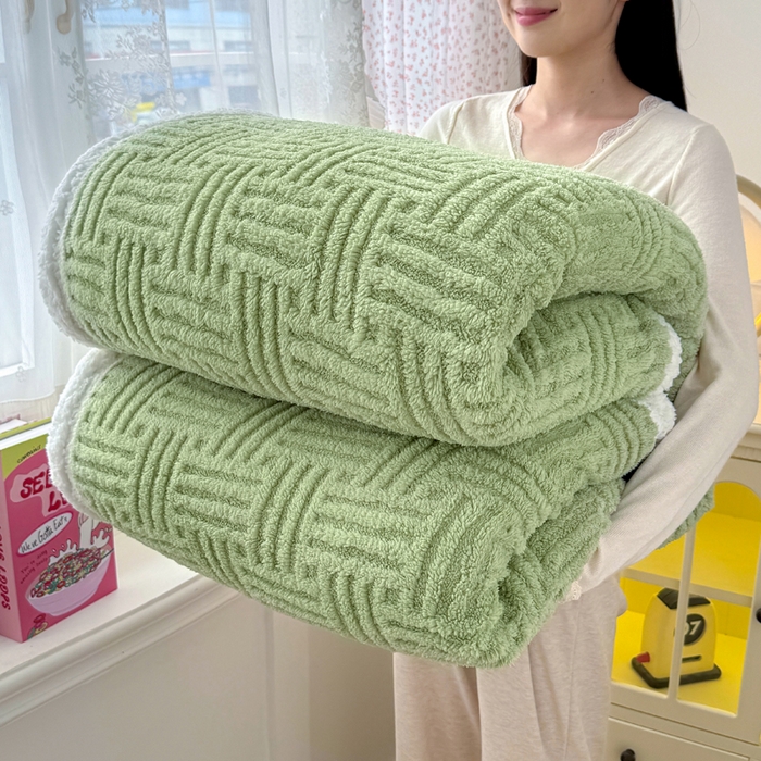 91家纺网 家纺一手货源 找家纺 （总）蓝冰家纺 2025新款塔芙绒提花毛毯