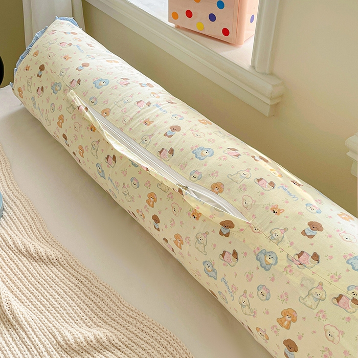 91家纺网 家纺一手货源 找家纺 亦帆枕芯 2025新款好大一只全棉纯棉加大情侣双人枕头加大兔耳抱枕孕妇枕枕芯加枕套可拆洗 奶芙狗蓝-兔耳抱枕