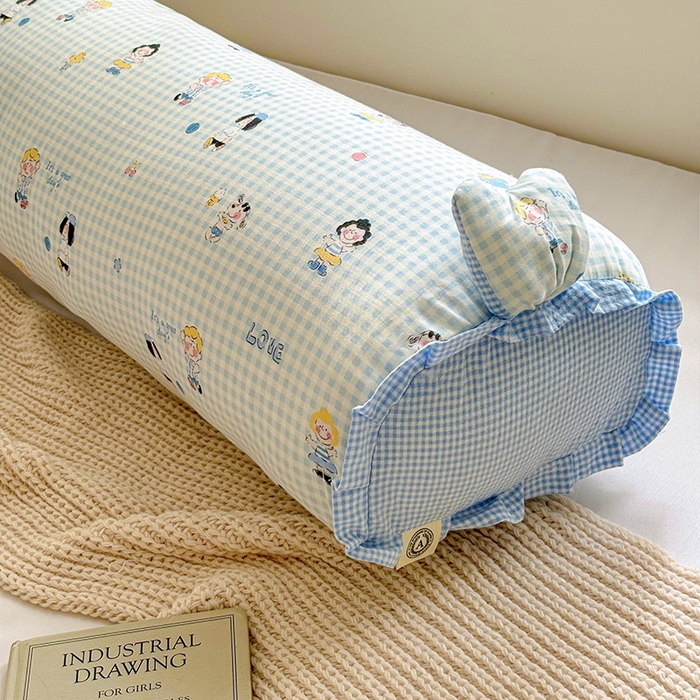 91家纺网 家纺一手货源 找家纺 亦帆枕芯 2025新款好大一只全棉纯棉加大情侣双人枕头加大兔耳抱枕孕妇枕枕芯加枕套可拆洗 小比蓝-兔耳抱枕