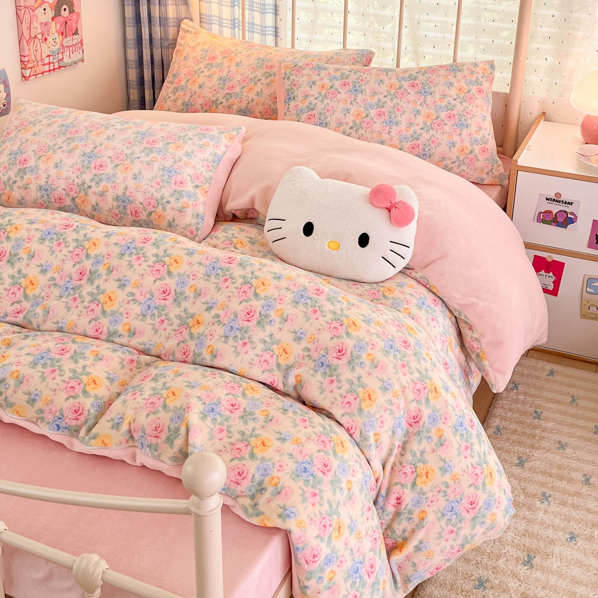 91家纺网 家纺一手货源 找家纺 （总）梦洋家纺 2025新款软fufu加厚保暖可爱系牛奶绒宿舍床套件系列