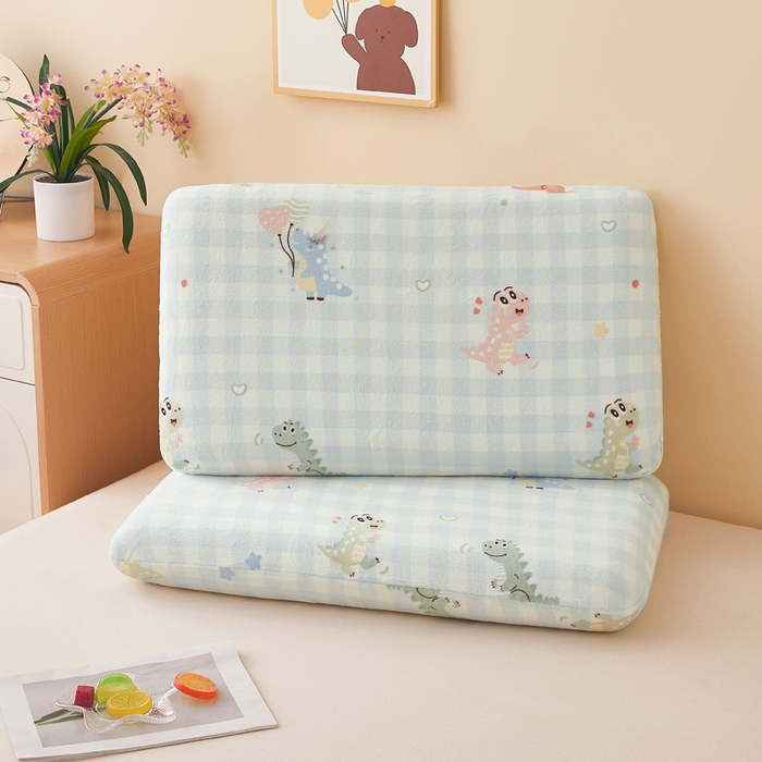 91家纺网 家纺一手货源 找家纺 （总）翎盈家纺 2025新款牛奶绒深睡枕专用枕套面包记忆枕枕头套