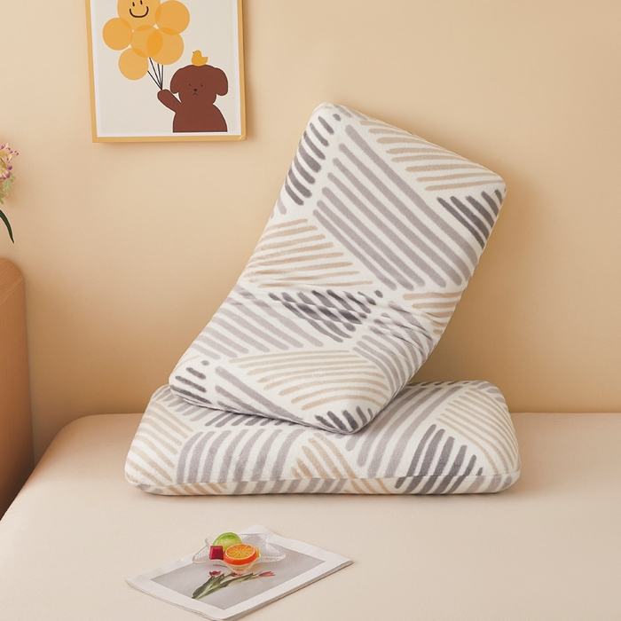 91家纺网 家纺一手货源 找家纺 （总）翎盈家纺 2025新款牛奶绒深睡枕专用枕套面包记忆枕枕头套