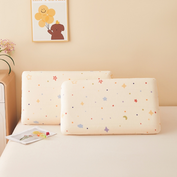 91家纺网 家纺一手货源 找家纺 翎盈家纺 2025新款牛奶绒深睡枕专用枕套面包记忆枕枕头套 童话星空