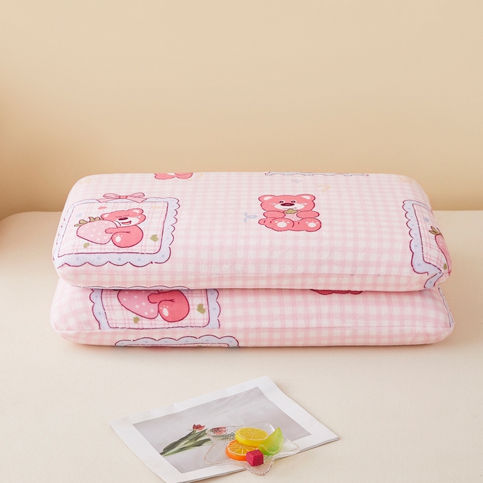 91家纺网 家纺一手货源 找家纺 翎盈家纺 2025新款牛奶绒深睡枕专用枕套面包记忆枕枕头套 快乐回忆