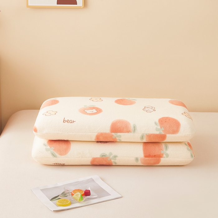 91家纺网 家纺一手货源 找家纺 翎盈家纺 2025新款牛奶绒深睡枕专用枕套面包记忆枕枕头套 心想事成