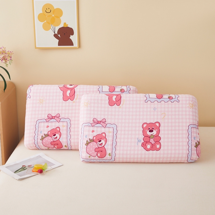 91家纺网 家纺一手货源 找家纺 翎盈家纺 2025新款牛奶绒深睡枕专用枕套面包记忆枕枕头套 快乐回忆