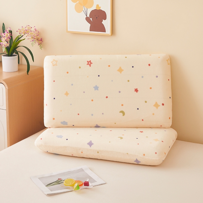 翎盈家纺 2025新款牛奶绒深睡枕专用枕套面包记忆枕枕头套 童话星空