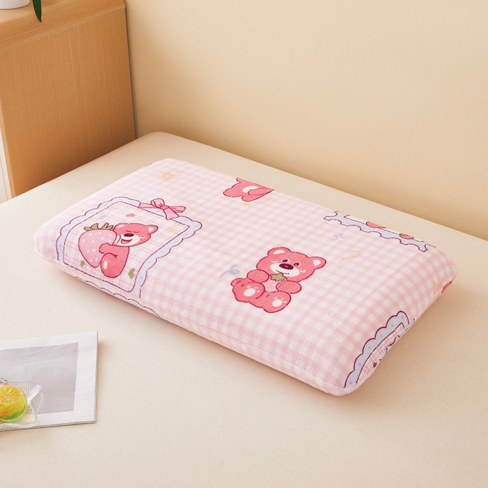 91家纺网 家纺一手货源 找家纺 翎盈家纺 2025新款牛奶绒深睡枕专用枕套面包记忆枕枕头套 快乐回忆