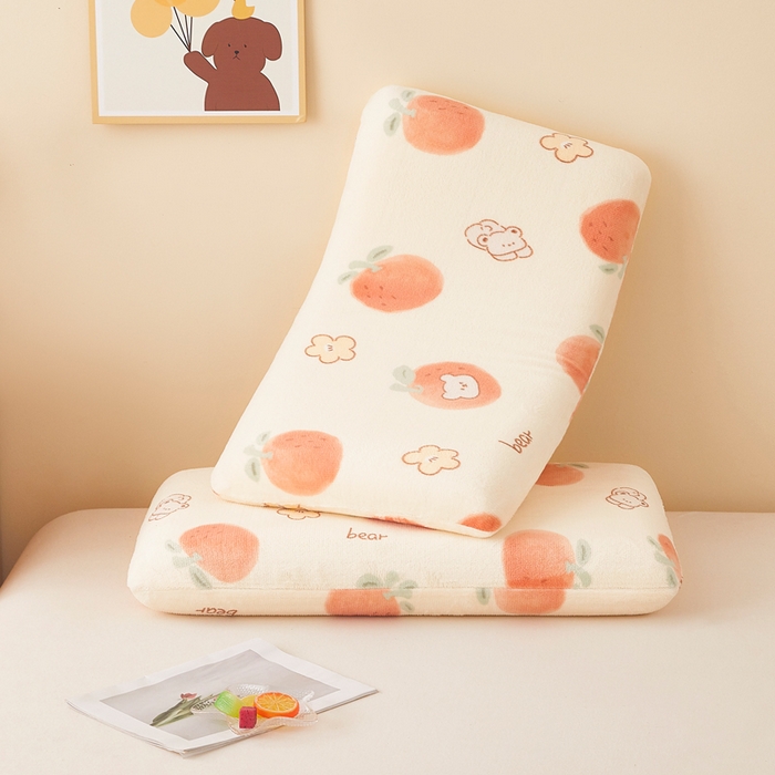 91家纺网 家纺一手货源 找家纺 翎盈家纺 2025新款牛奶绒深睡枕专用枕套面包记忆枕枕头套 心想事成