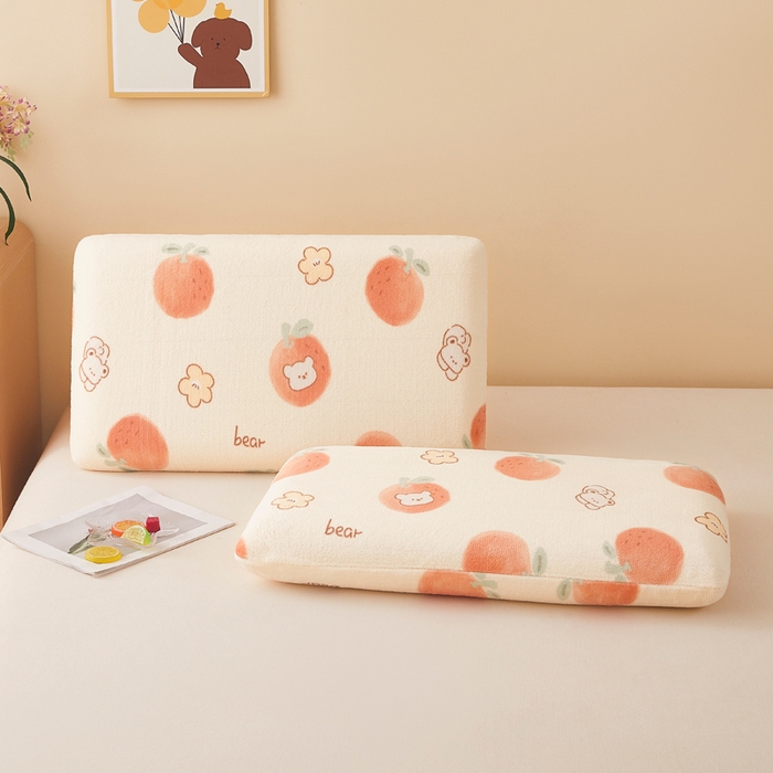 91家纺网 家纺一手货源 找家纺 翎盈家纺 2025新款牛奶绒深睡枕专用枕套面包记忆枕枕头套 心想事成