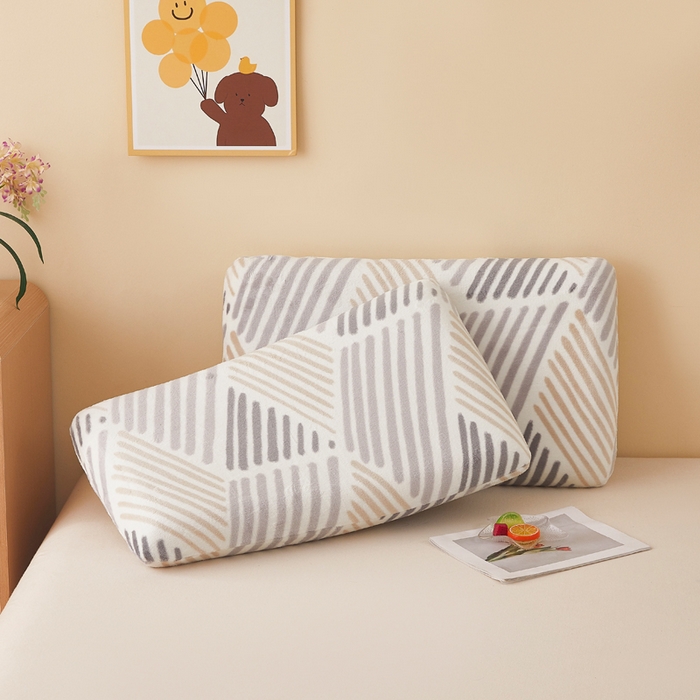 91家纺网 家纺一手货源 找家纺 翎盈家纺 2025新款牛奶绒深睡枕专用枕套面包记忆枕枕头套 柏拉图灰