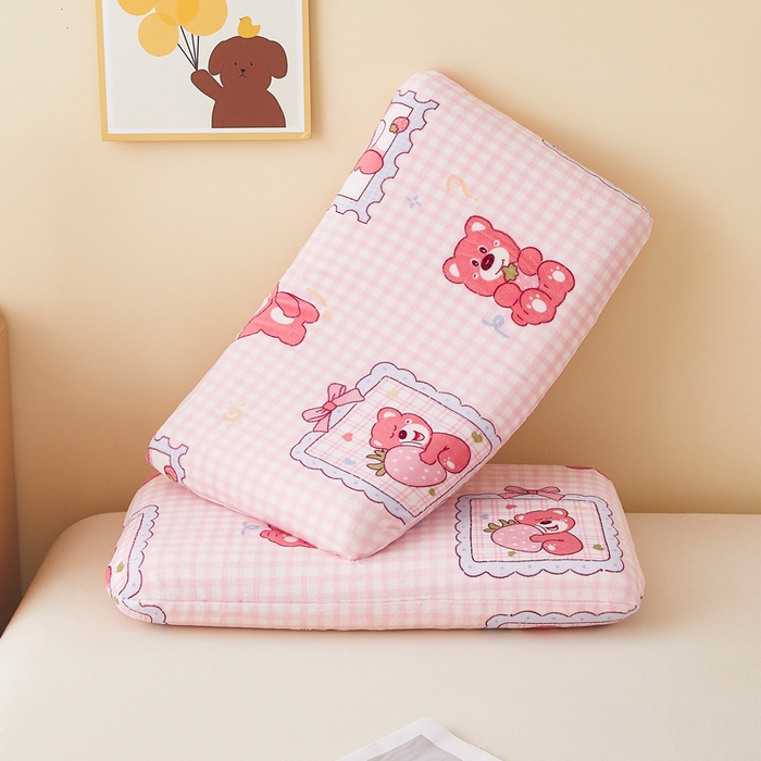 91家纺网 家纺一手货源 找家纺 翎盈家纺 2025新款牛奶绒深睡枕专用枕套面包记忆枕枕头套 快乐回忆