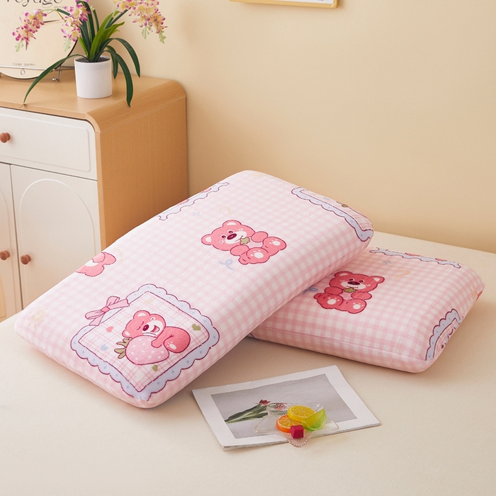 91家纺网 家纺一手货源 找家纺 翎盈家纺 2025新款牛奶绒深睡枕专用枕套面包记忆枕枕头套 快乐回忆